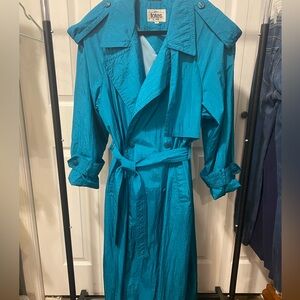 The totes coat turquoise trench rain coat.